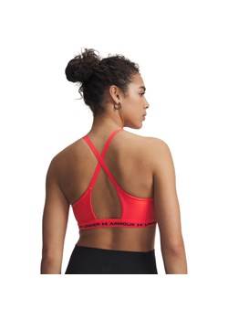 Biustonosz treningowy Under Armour UA Crossback Low Bra - czerwony ze sklepu Sportstylestory.com w kategorii Biustonosze - zdjęcie 184924676