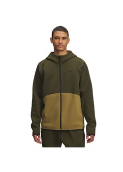 Męska bluza dresowa rozpinana z kapturem Under Armour UA Unstoppable Fleece Full-Zip - khaki ze sklepu Sportstylestory.com w kategorii Bluzy męskie - zdjęcie 184924678