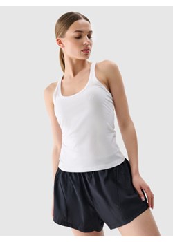 Damski top basic 4F 4FWMM00TSLEF124 - biały ze sklepu Sportstylestory.com w kategorii Bluzki damskie - zdjęcie 184924695