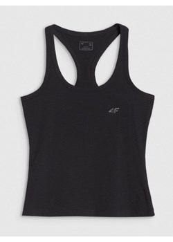 Damski top basic 4F 4FWMM00TSLEF124 - czarny ze sklepu Sportstylestory.com w kategorii Bluzki damskie - zdjęcie 184924706