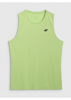 Męski tank top treningowy 4F 4FWAW25TFSLM574 - zielony ze sklepu Sportstylestory.com w kategorii T-shirty męskie - zdjęcie 184924737