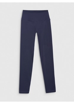 Damskie legginsy treningowe 4F 4FWAW25TFTIF360 - granatowe ze sklepu Sportstylestory.com w kategorii Spodnie damskie - zdjęcie 184924757