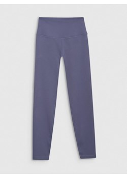 Damskie legginsy treningowe 4F 4FWAW25TFTIF360 - niebieskie ze sklepu Sportstylestory.com w kategorii Spodnie damskie - zdjęcie 184924765