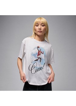 Damski T-shirt z nadrukiem Jordan Flight - Brązowy ze sklepu Nike poland w kategorii Bluzki damskie - zdjęcie 184925357