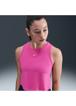 Damska koszulka bez rękawów o skróconym kroju Dri-FIT Nike One Classic - Różowy ze sklepu Nike poland w kategorii Bluzki damskie - zdjęcie 184925375