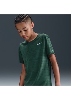 Koszulka treningowa dla dużych dzieci (chłopców) Nike Dri-FIT Miler - Zieleń ze sklepu Nike poland w kategorii T-shirty chłopięce - zdjęcie 184925466
