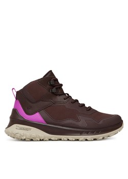 Sneakersy ECCO W Tex Mid Wp 82432361411 Brązowy ze sklepu eobuwie.pl w kategorii Buty sportowe damskie - zdjęcie 184927759