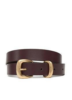 Pasek Damski Calvin Klein Sarah 2 Piece Logo Buckle Belt LV04K7012G Brązowy ze sklepu eobuwie.pl w kategorii Paski damskie - zdjęcie 184927775