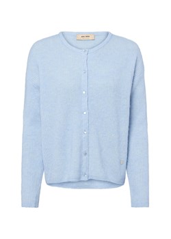 MOS MOSH Damski kardigan z zawartością alpaki - MMAlmine Kobiety Wełna jasnoniebieski jednolity ze sklepu vangraaf w kategorii Swetry damskie - zdjęcie 184928936