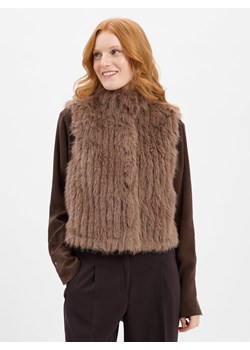 Rino & Pelle Damska kamizelka ze sztucznego futra - Dava Kobiety taupe jednolity ze sklepu vangraaf w kategorii Kamizelki damskie - zdjęcie 184929115