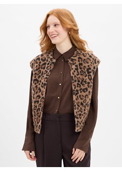 Rino & Pelle Damska kamizelka z dzianiny - Elona Kobiety Sztuczne włókno brązowy wzorzysty ze sklepu vangraaf w kategorii Kamizelki damskie - zdjęcie 184929117