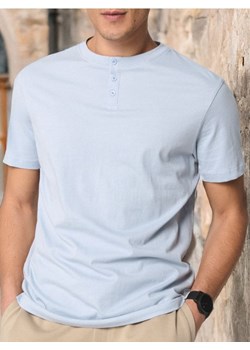 Sinsay - Koszulka henley - błękitny ze sklepu Sinsay w kategorii T-shirty męskie - zdjęcie 184934258