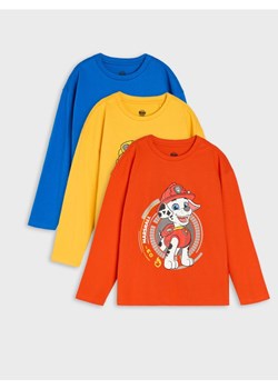 Sinsay - Bawełniana koszulka z długimi rękawami Paw Patrol 3 pack - wielobarwny ze sklepu Sinsay w kategorii T-shirty chłopięce - zdjęcie 184934307