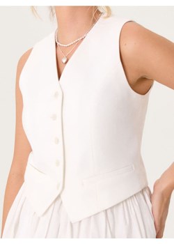 Sinsay - Kamizelka garniturowa z ozdobnymi guzikami - kremowy ze sklepu Sinsay w kategorii Kamizelki damskie - zdjęcie 184934327