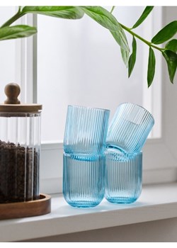 Sinsay - Ryflowane szklanki 4 pack - niebieski ze sklepu Sinsay w kategorii Dom - zdjęcie 184934359
