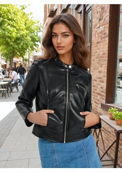 Sinsay - Kurtka biker z imitacji skóry - czarny ze sklepu Sinsay w kategorii Kurtki damskie - zdjęcie 184934559