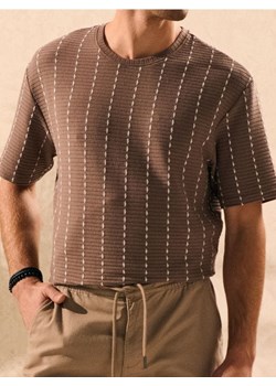 Sinsay - Koszulka w paski - brązowy ze sklepu Sinsay w kategorii T-shirty męskie - zdjęcie 184934578