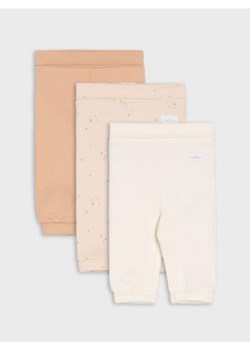 Sinsay - Bawełniane spodnie 3 pack - kremowy ze sklepu Sinsay w kategorii Odzież dla niemowląt - zdjęcie 184934726