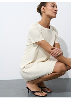 Mohito - Bawełniana kremowa sukienka mini - beżowy ze sklepu Mohito w kategorii Sukienki - zdjęcie 184935476