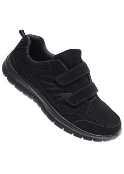 Czarne męskie buty sportowe na rzepy Duże rozmiary /G7-2 18015 T470/ ze sklepu Pantofelek24.pl w kategorii Buty sportowe męskie - zdjęcie 184937645