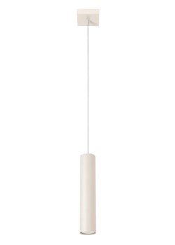 Beżowa wisząca lampa pojedyncza tuba P4-K43 ze sklepu Edinos.pl w kategorii Lampy wiszące - zdjęcie 184937727