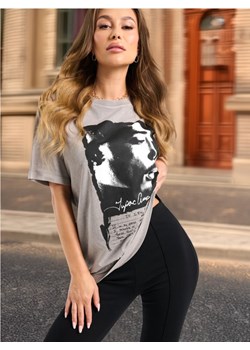 Sinsay - Koszulka 2Pac - szary ze sklepu Sinsay w kategorii Bluzki damskie - zdjęcie 184940987