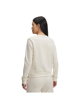 Damska bluza dresowa nierozpinana bez kaptura Under Armour UA Rival Terry Crew - beżowa ze sklepu Sportstylestory.com w kategorii Bluzy damskie - zdjęcie 184941206