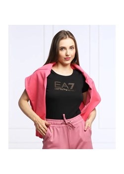EA7 T-shirt | Regular Fit ze sklepu Gomez Fashion Store w kategorii Bluzki damskie - zdjęcie 184942557