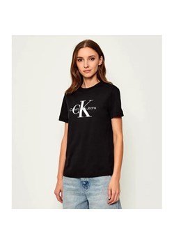 Calvin Klein Jeans T-shirt CORE MONOLOGO | Regular Fit ze sklepu Gomez Fashion Store w kategorii Bluzki damskie - zdjęcie 184942615