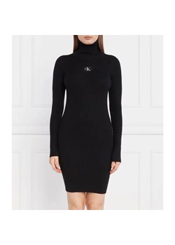 Calvin Klein Jeans Sukienka BADGE ROLL NECK ze sklepu Gomez Fashion Store w kategorii Sukienki - zdjęcie 184943225