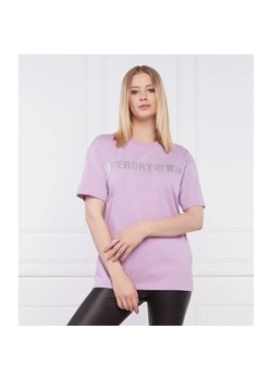Superdry T-shirt linear | Loose fit ze sklepu Gomez Fashion Store w kategorii Bluzki damskie - zdjęcie 184945477
