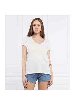 HUGO T-shirt Dazalea | Relaxed fit | z dodatkiem lnu ze sklepu Gomez Fashion Store w kategorii Bluzki damskie - zdjęcie 184945659