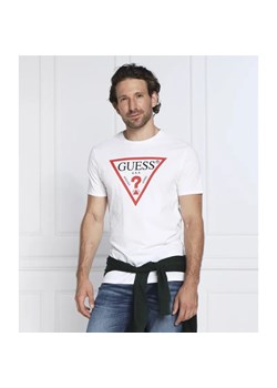 GUESS T-shirt TRI LOGO | Regular Fit ze sklepu Gomez Fashion Store w kategorii T-shirty męskie - zdjęcie 184945757