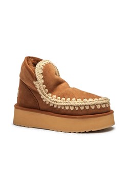 MOU Skórzane śniegowce Mini Eskimo Platform | z dodatkiem wełny ze sklepu Gomez Fashion Store w kategorii Śniegowce damskie - zdjęcie 184947949