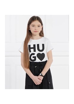 HUGO KIDS T-shirt | Regular Fit ze sklepu Gomez Fashion Store w kategorii Bluzki dziewczęce - zdjęcie 184948547