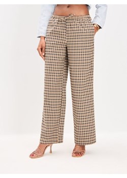 Sinsay - Spodnie wide leg w kratkę - wielobarwny ze sklepu Sinsay w kategorii Spodnie damskie - zdjęcie 184949649