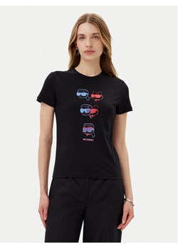KARL LAGERFELD T-Shirt A2W17112 Czarny Regular Fit ze sklepu MODIVO w kategorii Bluzki damskie - zdjęcie 184949915