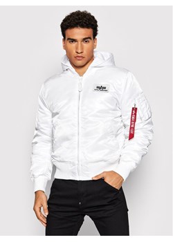 Alpha Industries Kurtka bomber Back Print 128113 Biały Regular Fit ze sklepu MODIVO w kategorii Kurtki męskie - zdjęcie 184950019