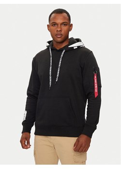 Alpha Industries Bluza 126803 Czarny Regular Fit ze sklepu MODIVO w kategorii Bluzy męskie - zdjęcie 184950136
