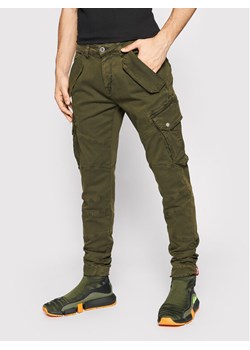 Alpha Industries Spodnie materiałowe Combat 126215 Zielony Slim Fit ze sklepu MODIVO w kategorii Spodnie męskie - zdjęcie 184950215