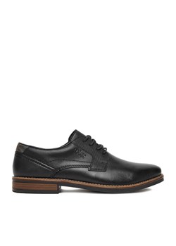 Półbuty Rieker 13523-00 Czarny ze sklepu eobuwie.pl w kategorii Buty eleganckie męskie - zdjęcie 184952945