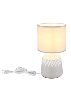 Globo lighting Lampa stołowa &quot;Rela&quot; w kolorze jasnoszarym - wys. 31,5 x Ø 17,5 cm ze sklepu Limango Polska w kategorii Oświetlenie - zdjęcie 184955429