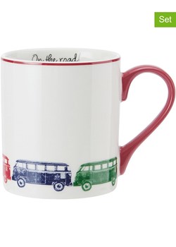 Mikasa Kubki (2 szt.) &quot;Van&quot; w kolorze biało-czerwonym ze wzorem - 280 ml ze sklepu Limango Polska w kategorii Naczynia - zdjęcie 184955686