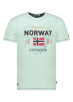 Geographical Norway Koszulka &quot;Juitre&quot; w kolorze turkusowym ze sklepu Limango Polska w kategorii T-shirty męskie - zdjęcie 184955947