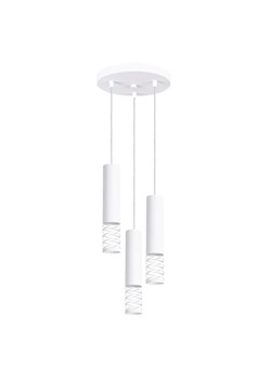Biała nowoczesna lampa wisząca z trzema tubami N4-B72 ze sklepu Edinos.pl w kategorii Lampy wiszące - zdjęcie 184957135