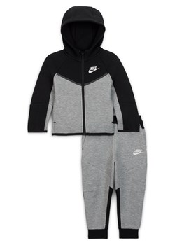 Dwuczęściowy zestaw z bluzą z zamkiem na całej długości dla niemowląt Tech Fleece Nike Sportswear - Szary ze sklepu Nike poland w kategorii Odzież dla niemowląt - zdjęcie 184957167