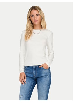 ONLY Bluzka Riley 15323159 Biały Slim Fit ze sklepu MODIVO w kategorii Bluzki damskie - zdjęcie 184957439