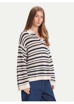 Tommy Hilfiger Sweter WW0WW46524 Beżowy Relaxed Fit ze sklepu MODIVO w kategorii Swetry damskie - zdjęcie 184957476