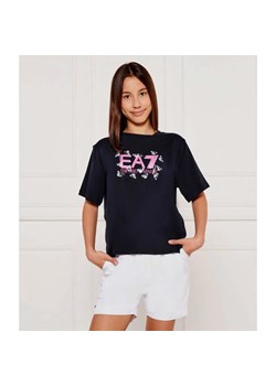 EA7 T-shirt | Regular Fit ze sklepu Gomez Fashion Store w kategorii Bluzki dziewczęce - zdjęcie 184959777