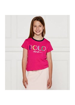 POLO RALPH LAUREN T-shirt | Regular Fit ze sklepu Gomez Fashion Store w kategorii Bluzki dziewczęce - zdjęcie 184959796
